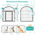 thumbnail image 2 of Monasem Dog Playpen, 8 Panels 27" Height Dog Fence for Small Medium Dogs Pets, Dog Kennel for Outdoor Indoor Camping Yard and RV(Black), 2 of 12