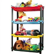Enjoy Plastics 4-Tier Large-Size Toy Shelf, Primary