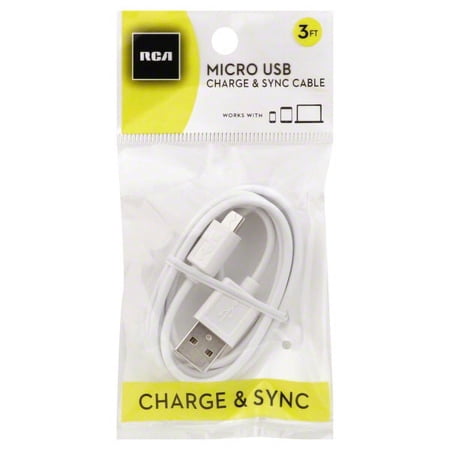 RCA Micro USB Charge and Sync 3ft Cable - Blue price history on PriceWatchPro