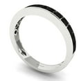 thumbnail image 2 of 0.39 ctw Wedding Band for Women - 14K White Gold Natural Onyx Stackable Eternity Ring, 2 of 6