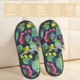 thumbnail image 2 of Fotbe Watercolor Cactuses Pantuflas Peludas para Mujer con Estampado, Zapatillas de Peluche, Zapatos de Invierno para Casa, Uso Interior y Exterior-Medium, 2 of 8