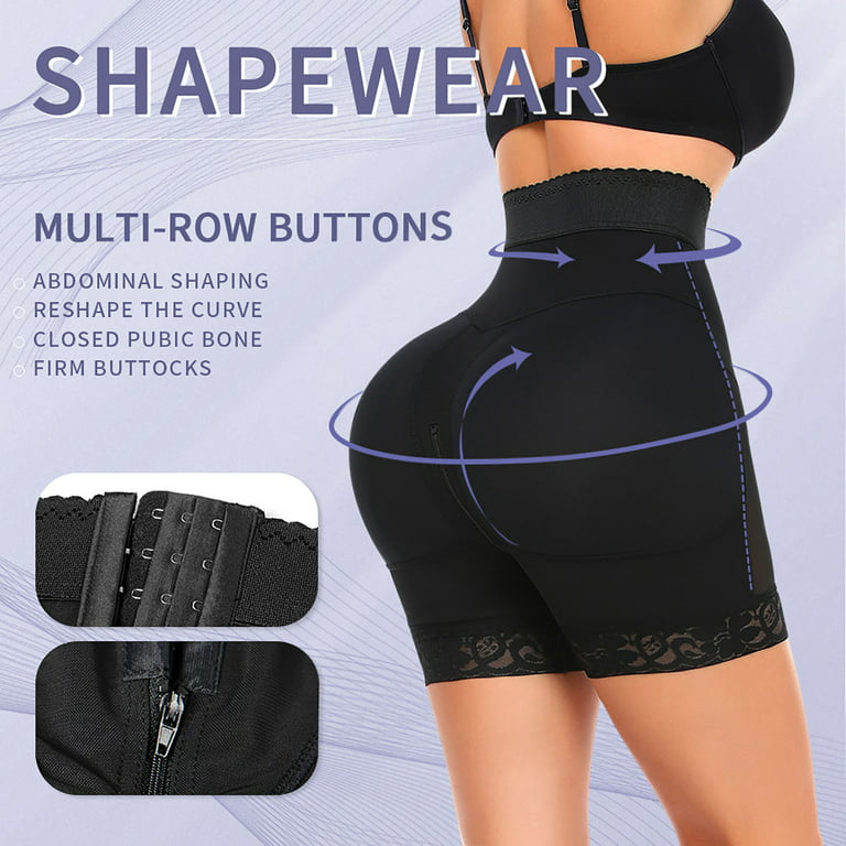 XFLWAM Shapewear for Women Tummy Control Body Shaper Shorts Butt Lifter  Panties Lace High Waisted Underwear Slimming Panties Black 5XL