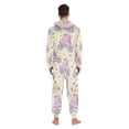 thumbnail image 4 of FORMRS Onesies Pajama for Adults Unisex Hoodie Winter Jumpsuit One Piece Sleepwear, Sizes S-2XL, Roller Disco, 4 of 7