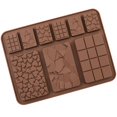 thumbnail image 2 of Juego de 5 moldes de silicona para chocolate, barritas de chocolate, barritas energéticas y proteicas caseras, 2 of 3