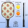 thumbnail image 4 of Pickleball Paddles Set,Pioneer Flower Floral Print Pattern Fiberglass Surface Pickleball Racket Set with 2 Indoor Outdoor Pickleball Balls and Pickleball Bag,Pickle-ball Equipment, 4 of 6
