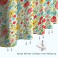 thumbnail image 6 of Pioneer Flower Floral Print Pattern Shower Curtain 36"x72", Bathroom Decorative Shower Curtain Set with 12 Hooks, Waterproof Washable, 6 of 6