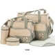 thumbnail image 4 of Qarigey Práctica bolsa de pañales de gran capacidad para todos los elementos esenciales Bolsa de pañales para bebés Bolsas de pañales Bolsas de mensajero y de hombro caqui, 4 of 6