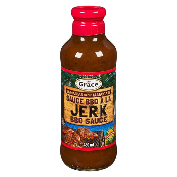 Grace Jamaican Style Jerk BBQ Sauce, 480ml Bottle, Grace Jamaican Style Jerk BBQ Sauce, 480ml Bottle