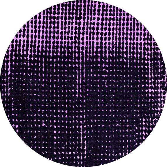 Ahgly Company Indoor Round Abstract Purple Modern Area Rugs, 8' Round