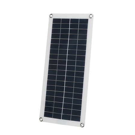 Outdoor Solar Panel Kit Flexible Solar Panel, 20W Portable Solar Charger with Dual USB Output and DC5521 Interface, for 12V Car Small Home Appliances Dual USB Charging Panel Kit