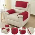 thumbnail image 3 of Recliner Slipcovers Chair Arm Covers with Pockets Headrest Sofa Cover 3/4/5Pc, 3 of 15
