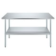 thumbnail image 2 of AmGood 24 in. x 60 in. Stainless Steel Table | Metal Utility Kitchen Prep Work Table | NSF, 2 of 9