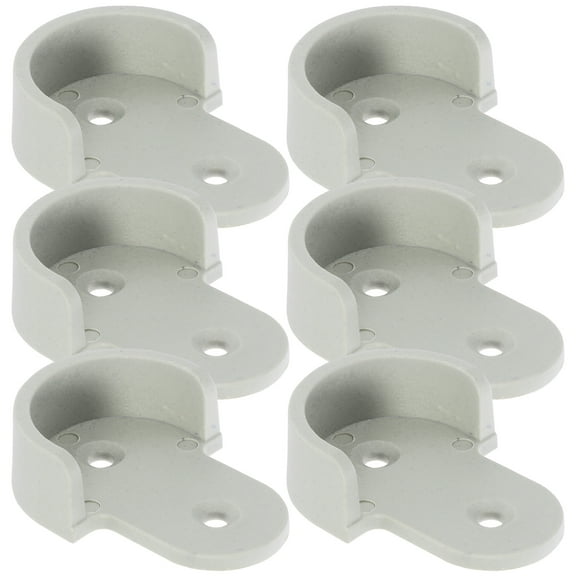 30pcs Wardrobe Rod Brackets Closet Pole Socket End Caps Plastic Supports 25mm