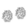 thumbnail image 2 of Auriga Fine Jewelry 14K White Gold Diamond Earring Jacket for Women (L- 0.48 inch, W- 0.4 inch), 2 of 5