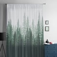 thumbnail image 5 of Green Ombre Semi Sheer Curtains Drapes for Living Room,Bedroom,French Doors Window 72 Inches Long,Primeval Forest Modern Abstract Art Aesthetics Rod Pocket Chiffon Curtain Drapery Voile Drape Panel, 5 of 6
