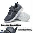 thumbnail image 4 of Boys Girls Shoes Sneakers Slip on Athletic Tennis Walking Shoes Lightweight Kids Shoes Grey Toddler Size 10, 4 of 6