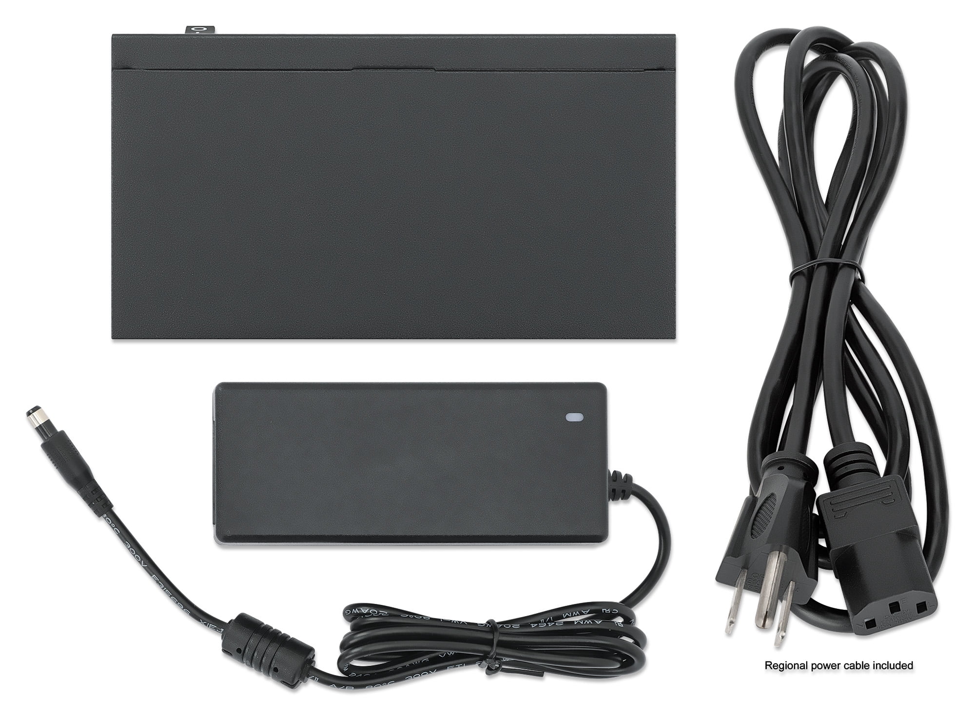 Intellinet PoE-Powered 5-Port Gigabit Switch with PoE-Passthrough | 60W, Rear-facing Ports, Fanless, Desktop Format, Wall-mount Option | NDAA-compliant