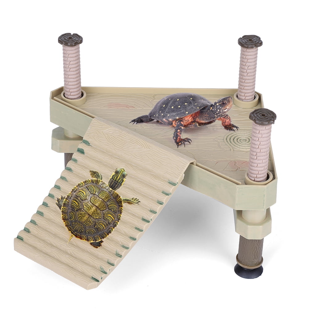YOUTHINK Reptiles Floating Platform, Turtles Pier with Ramp Ladder