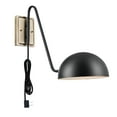 thumbnail image 1 of Globe Electric 51373 Addison 1-Light Plug-In Wall Sconce, Matte Black, 1 of 4