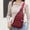 🍒 Red_New#2073, variant on Waterproof Sling Chest Bag Large Capacity Nylon Crossbody • Anti-Theft USB Charging Travel Shoulder Pack • Breathable Strap • Unisex Pink Purple Blue Red