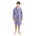thumbnail image 2 of BC BARE COTTON Bare Cotton Kids Microfiber Fleece Shawl Robe - Boys - Lavender - Small, 2 of 5