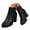 Black, variant on Modisza Platform Leather Ankle Boots for Women Back Zip Non Slip High Block Heel Booties Ladies Party Work Dressy Boot Black 6