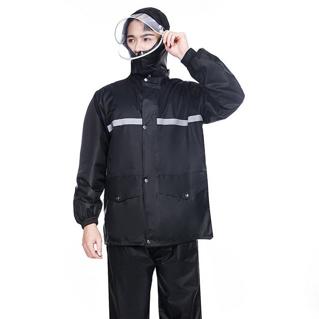 Split Raincoat suit Adult Rain Pants Full-body Anti-rainstorm Thickened Riding Reflective Raincoat