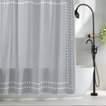 thumbnail image 3 of Shower Curtains for Bathroom-48"x72",Grey Solid Color Waterproof Bath Curtain Grommet Shower Curtain Set with Hooks,, 3 of 9
