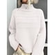thumbnail image 2 of Suéter PRETTYGARDEN Cuello Alto Tejido Grueso Blanco Talle Grande, 2 of 6