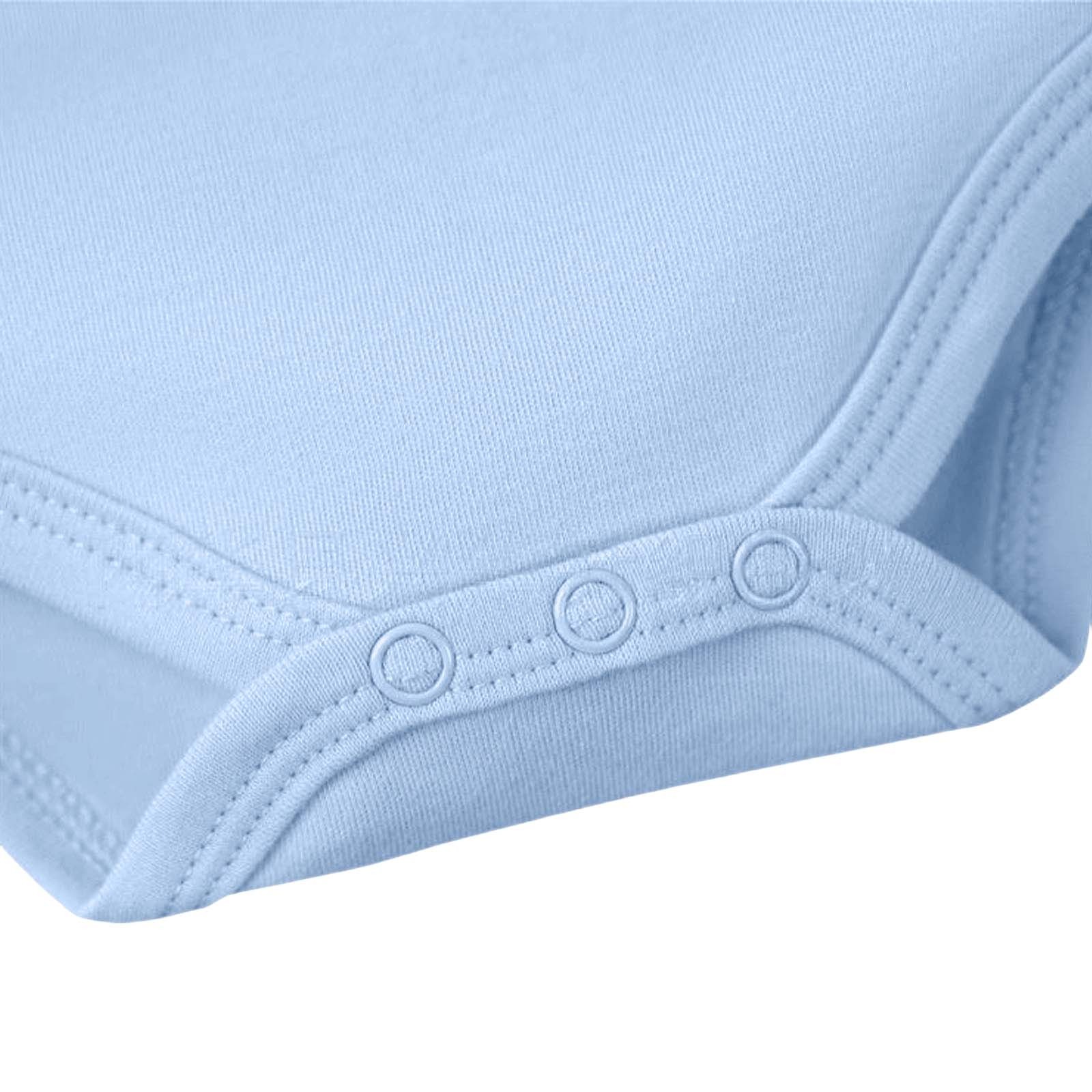 Body kimono de manga larga 100% algodón para bebé, con broches, color azul claro, talla 0-3 meses 6