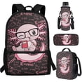 thumbnail image 7 of Jeiento Axolotl Backpack for Girls 4-6 6-8 8-12 Kids Bookbag with Lunch Box and Pencil Case Water Bottle Holder 4Pcs/Set Elementary Schoolbag Math Formula Children Daypack Preschool Back Packs, 7 of 7
