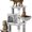 Light Gray, variant on Erguoguo Cat Tree 57in, Multi Level Cat Tower with Basket & Condo & Scratching Post & Padded Perch & Extended Platform & Fur Ball