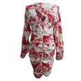 thumbnail image 4 of pstuiky Robes pour Filles, Robe à Col en V Imprimée Décontractée Mode Aguichant Moulante à Manches Longues pour Femmes, Robe de Travail, Liquidation, 4 of 5