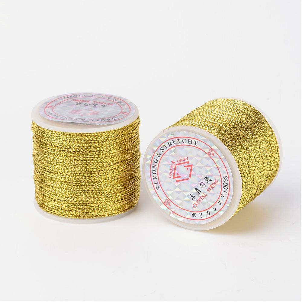 10 Roll Metallic Thread Embroidery Thread Golden 0.8mm/strand about 109.36 yards(100m)/roll