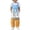 Blue, variant on Letdown Boys Girls Bib Overalls Pants Loose Romper Adjustable Straps Ice-Cream Clothes Jumpsuit with Pockets Kids Summer Outfit 5-14 Years