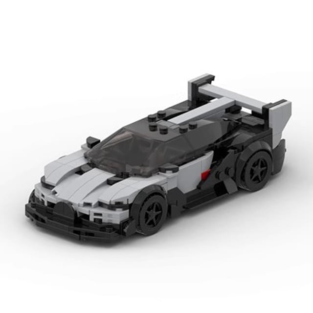 MOC Speed Series Bugatti Bolide Vision GT Hypercar Construcción Kit, Diseño de carrocería ancha de 8 Stud con cabina detallada para constructores avanzados y coleccionistas de coches deportivos