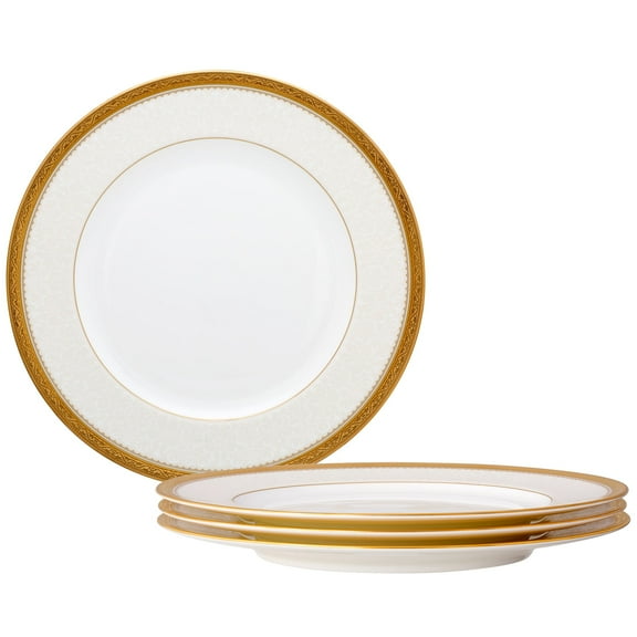 Noritake Odessa Gold Set of 4 Dinner Plates