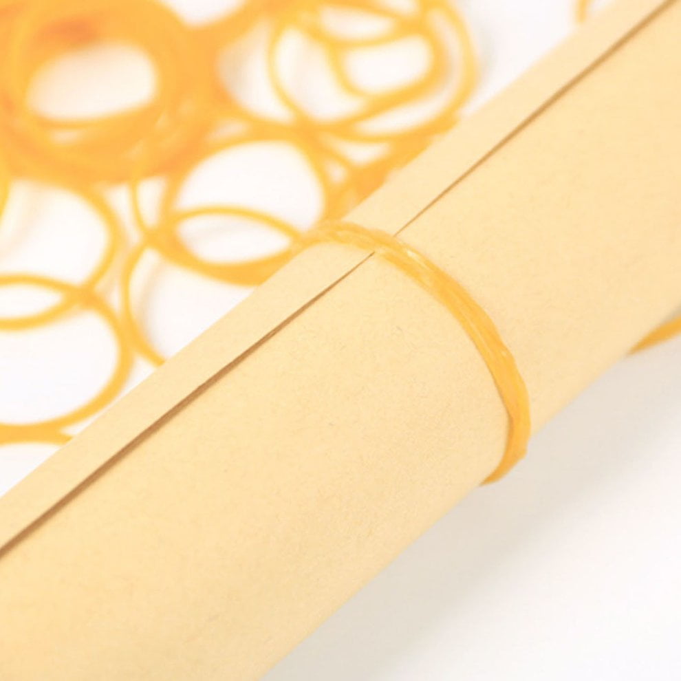 100pcs/pack Rubber Bands for School Office Household Package Anti-Aging Rubber Ring Strong Elastic Yellow Color