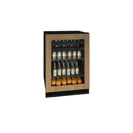 U-Line - 85-bottle or 105-can or 16-750ml Wine Bottle Capacity Beverage Center with Convection Cooling System - Custom Panel Ready