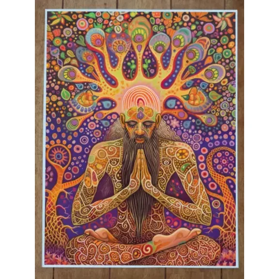 POSTER Ornate Trippy Psychedelic Alex Grey Style Poster UNFRAMED, 12x18