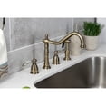 thumbnail image 4 of Kingston Brass KB1793WLLBS Wilshire Double-Handle Widespread Kitchen Faucet with Brass Sprayer, Antique Brass, 4 of 8