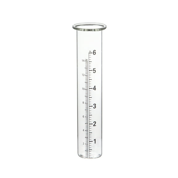 Evergreen 6" Glass Replacement Rain Gauge, 1.9''x 1.9'' x 7.5'' inches