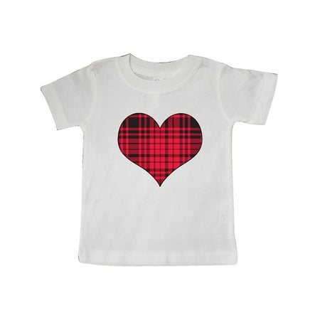 

Inktastic Red Plaid Heart Gift Baby Boy or Baby Girl T-Shirt