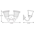 thumbnail image 2 of Fluted Glass Collection Two-Light Antique Bronze Clear Prismatic Glass Traditional Bath Vanity Light, 2 of 4