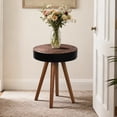 thumbnail image 5 of Small Coffee Tables Wooden Carved End Table Modern Side Tables for Living Room Sofa, Single Chairs (Black Edge Small), 5 of 6