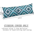 thumbnail image 2 of Moroccan Style Body Pillow Cover Boho Farmhouse Vintage Bohemian Throw Pillow Covers Long Pillow Case Protector with Zipper Decorative Rectangle Bed Pillowcases for Bedroom,Couch,20"x54",Teal Blue, 2 of 5