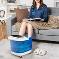 thumbnail image 4 of Foot Spa/Bath Massager, with Shiatsu Massage, Motorized Rollers, Shower, Heat, Red Light, Temperature Control, Timer, LED Display, Drainage Pipe for Foot Stress Relief (Side Blue), 4 of 5