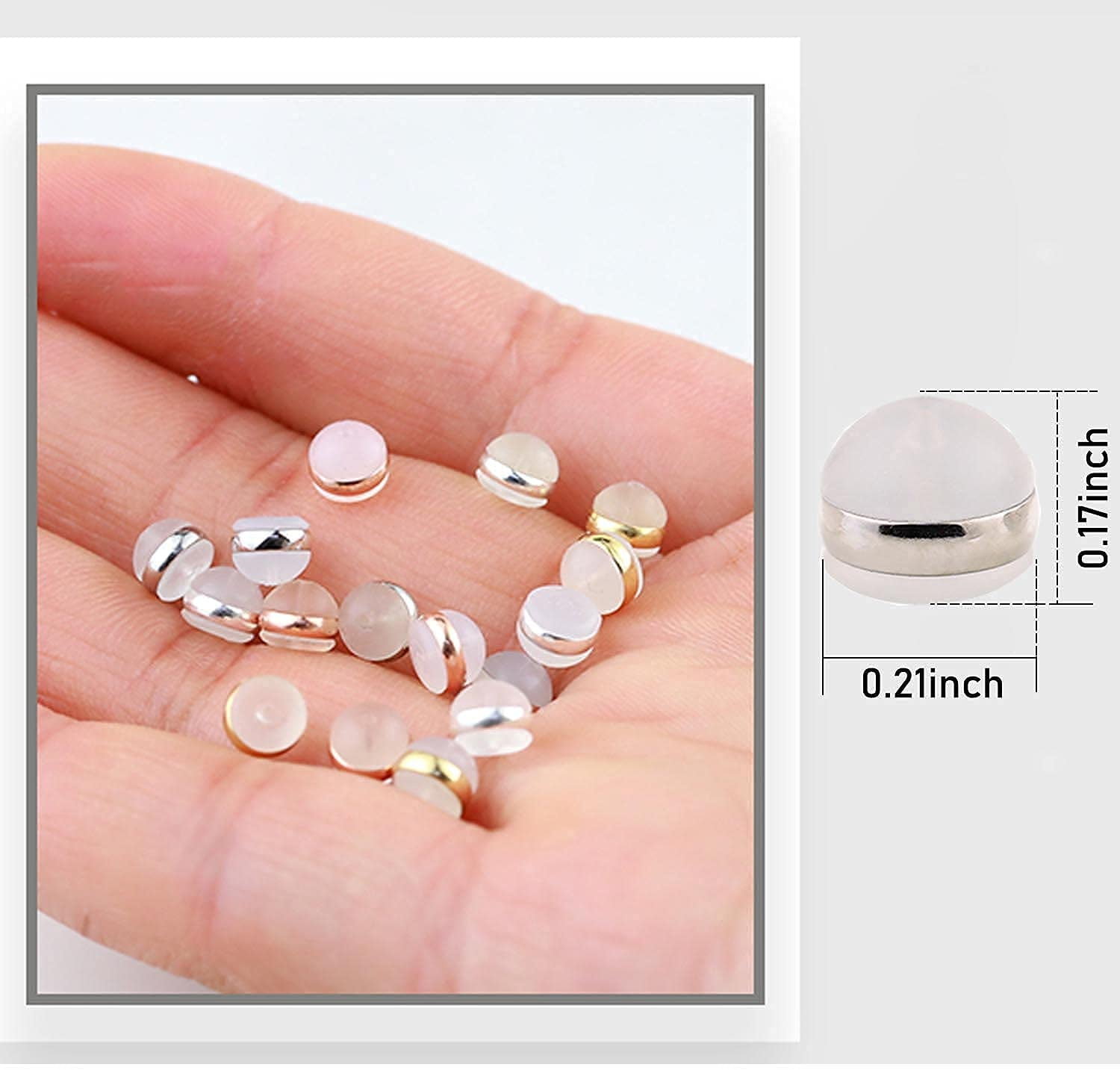 Earring Backs Rubber Soft Clear Earing Backings Replacement Secure Silicone  for Pierced Earings Back for Fish Hook Hypoallergenic Plastic Earrings  Stopper for Wire Earrings 200pcs  Walmartcom