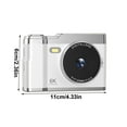 thumbnail image 3 of Fnyoxu 64MP Digital Camera with HD 4K Video, Dual Lens Selfie-Recording Camcorder, 2.45'' LCD Screen, 8X Zoom, Night Shot Flash, Electronic Stabilization, OTG Transfer, Portable for Beginners, 3 of 8