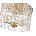 thumbnail image 4 of Z-Lite 1943F12-MGLD Glacier 3 Light 13" Wide Flush Mount Drum Ceiling Fixture - Gold, 4 of 7